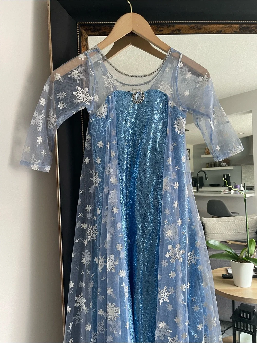 Disney Frozen Elsa Costume | Sequin Princess Dress with Snowflake Cape